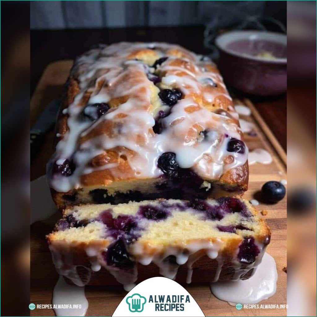 Eenvoudig recept voor citroen-blauwe bessenbrood met een frisse glazuurlaag. Bosbessen-citroencake met glazuur