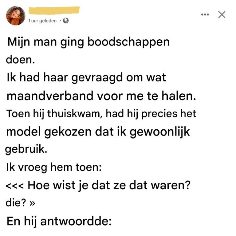 Een uitbarsting van tederheid die ontstond tussen de gangpaden van de supermarkt.