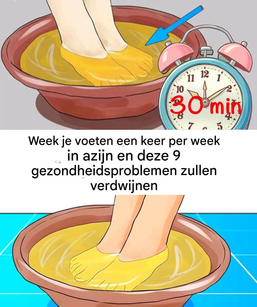 Doe een keer per week een voetenbad met azijn en zeg vaarwel tegen 9 veelvoorkomende gezondheidsproblemen