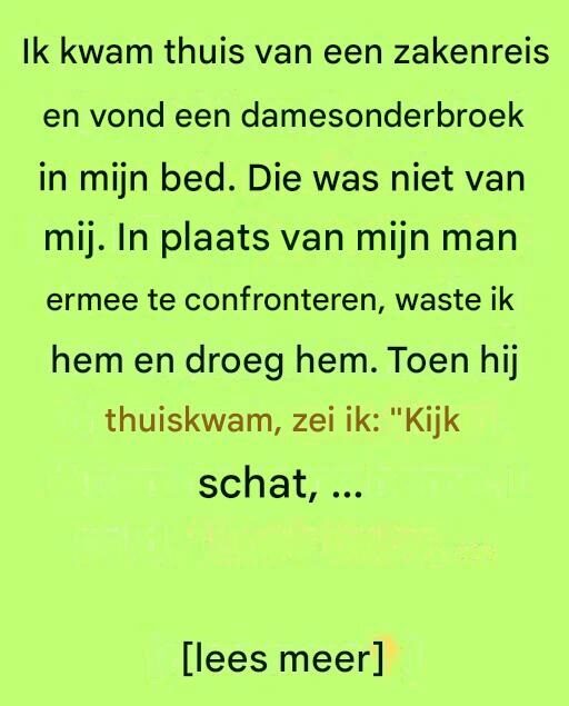 Lingerie van een andere vrouw op mijn bed.