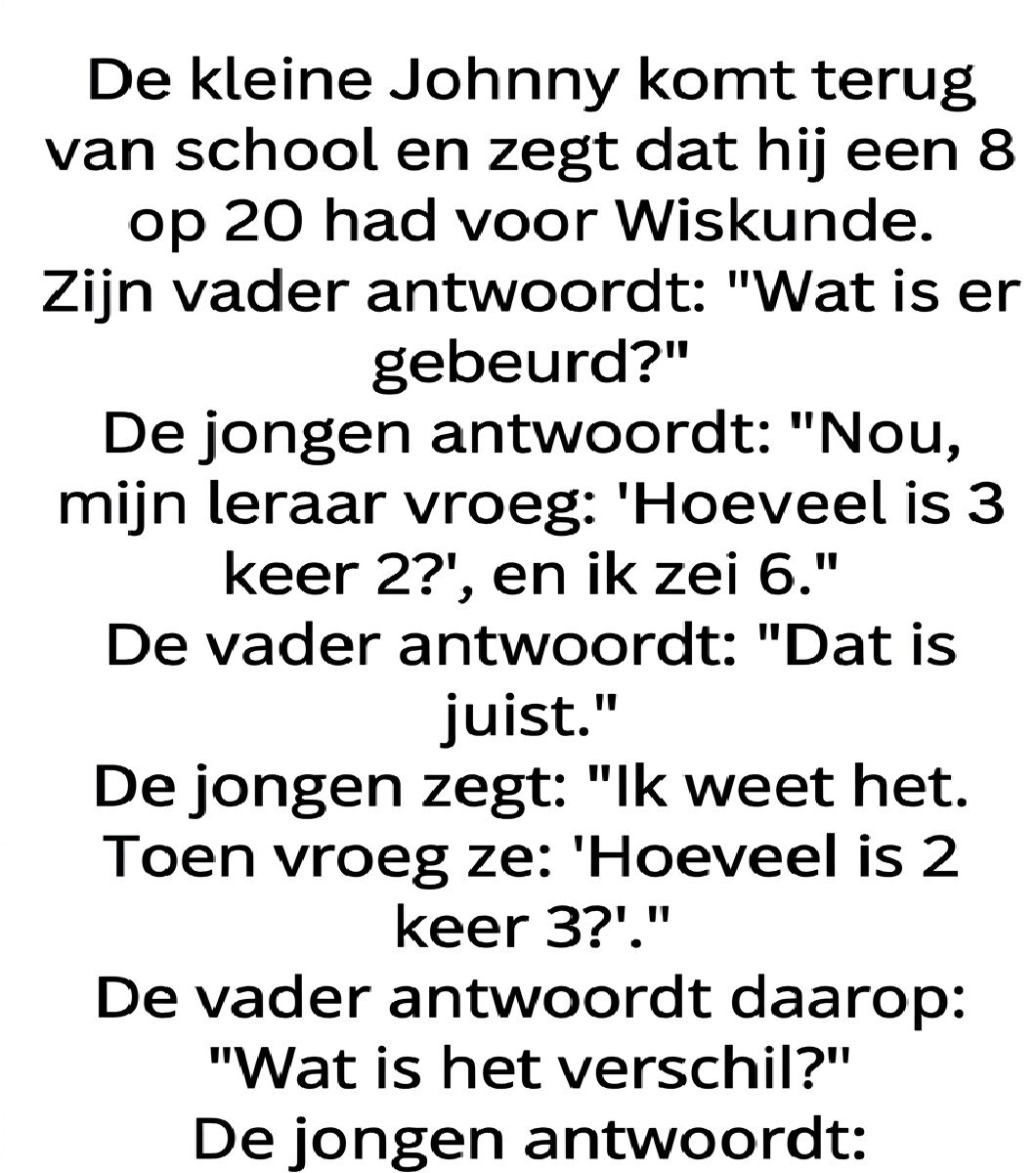 De grappige manier waarop Johnny zijn 8/20 probeert te rechtvaardigen.