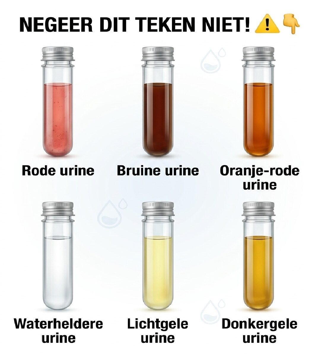 Wat de kleur van je urine je kan vertellen