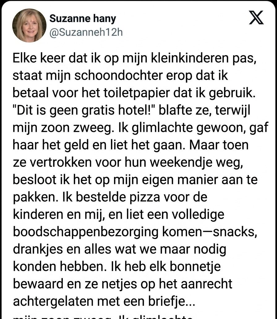 Mijn schoondochter liet me betalen voor toiletpapier — Dus leerde ik haar een lesje dat ze nooit zal vergeten